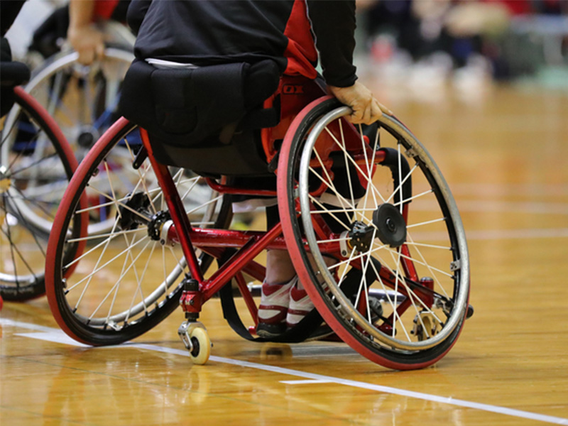 車いすバスケの競技の様子