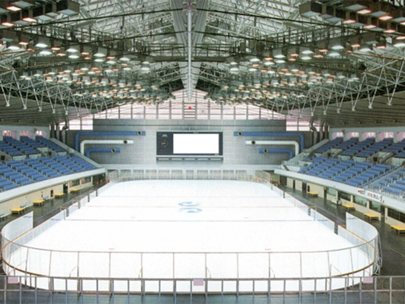 レインボープールのスケートリンクの写真