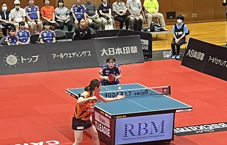 トップおとめピンポンズ名古屋の試合風景