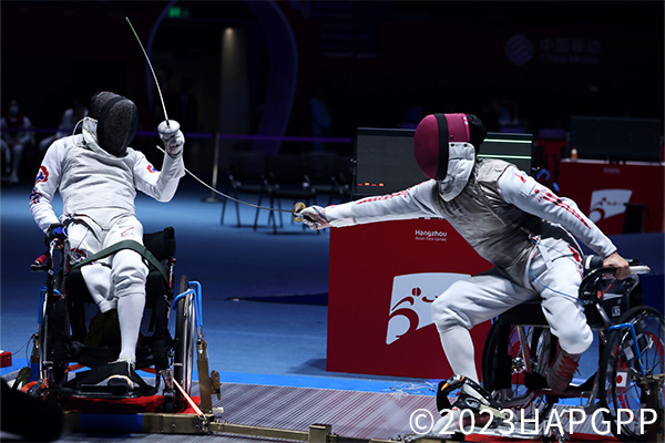 パラフェンシングの競技風景