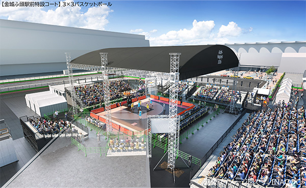3x3 バスケットボールの会場イメージ図